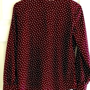 Burgundy Ace of Spades Blouse